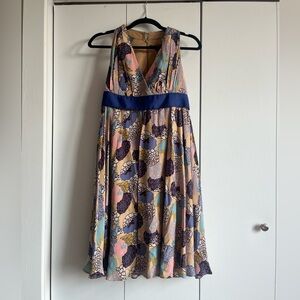 Betsey Johnson Black Label Vintage Y2K Floral Silk Party Dress SZ 2